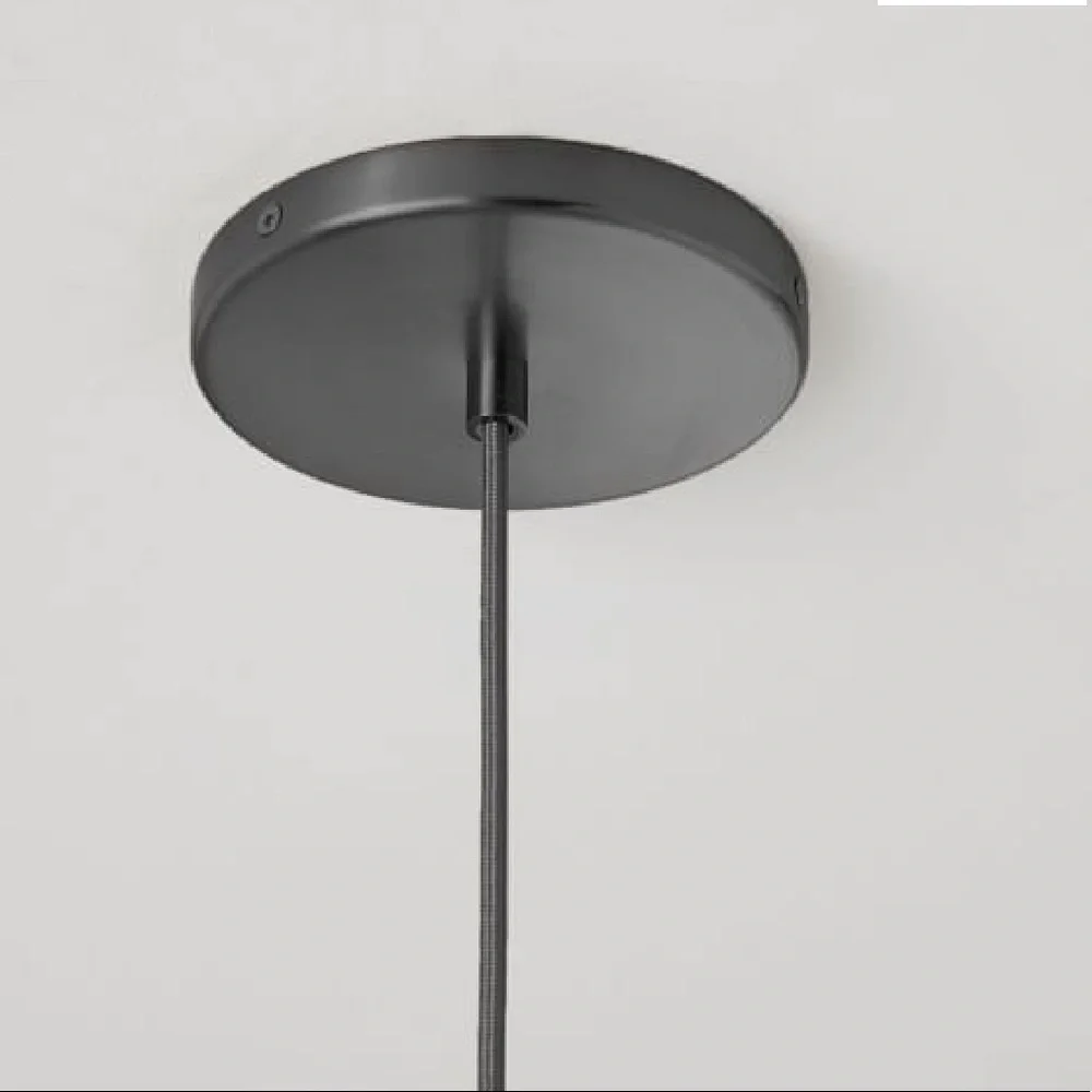 West Elm Sculptural Glass Pendant-Black